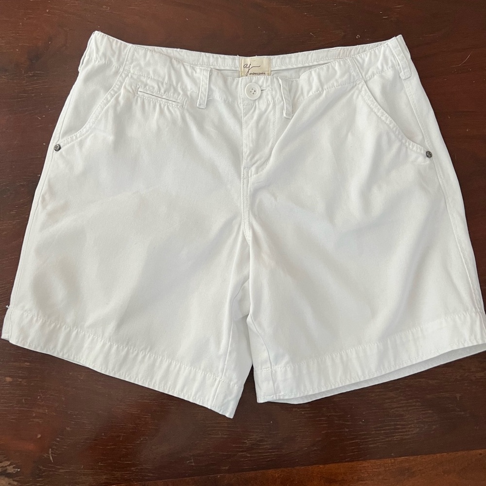 Andrea Jovine Ladies’ Bermuda Denim Shorts | white | 6